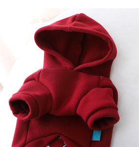 Pakaian anjing tampan, mantel hangat dua kaki mode Teddy <span class=keywords><strong>New</strong></span> <span class=keywords><strong>York</strong></span> Hoodie anak anjing musim gugur musim dingin - Product Image 2