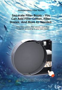 Acuario cilíndrico redondo de acrílico de 10 litros para medusas, para decoración del hogar, ecológico, duradero, transparente, acuario de escritorio. - Product Image 5