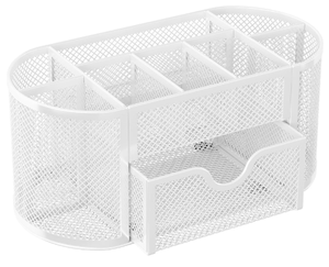Mesh Desk <b>Organizer</b> with Compartments Desk Accessories Workspace <b>Organizers</b> for Office School Home Supplies Orange - Product Image 5