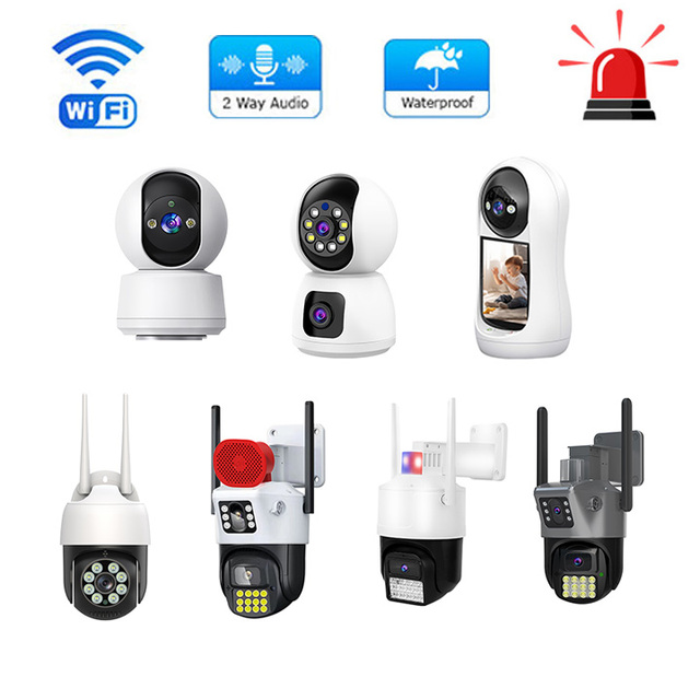 4K 6MP Outdoor Single / Dual Lens WiFi/4G Smart Speaker Sound Two-way Audio Cctv Camera PTZ IP Security Camera