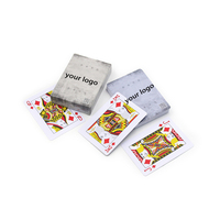 Logo d'impression avant et arrière voyage pvc étanche et anti-casse avec des cartes à jouer noires très durables logo personnalisé en plastique