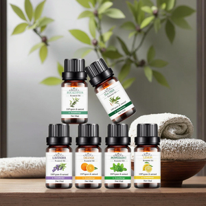 100% puro Natural orgánico naranja árbol de té menta eucalipto aceite esencial juego de regalo señora cuerpo masaje fragancia vela difusor - Product Image 1