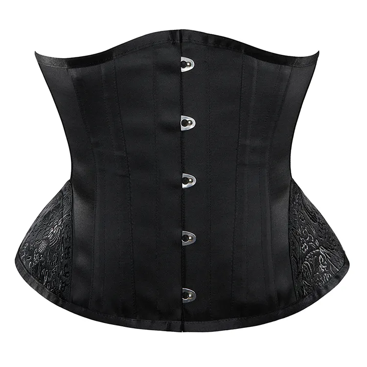 5 כפתורים בציר Underbust מחוך נשים מותן מהדקי 14 פלדה גרומה Bustiers מחוכים קצרים בחזרה תמיכת מותניים צרים נדנים