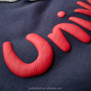 High Quality Custom 360 420 500G Heavyweight Pullover Sweatshirt 100% Cotton Oversized Plain 3D Puff Print Men's <b>Hoodies</b> - Product Image 3