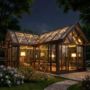 Véranda en aluminium à rupture de pont thermique, double vitrage Low-E, isolée, pour jardin, utilisable toute l'année - Product Image 6