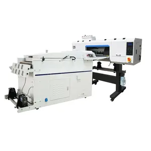High Technology 4 i3200 Heads Heat Transfer PET Film DTF T-shirt Printing Machine Printer and powder shaking machine