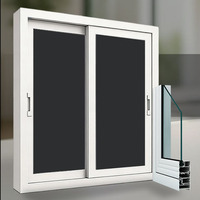 Ventanas Personalizadas de UPVC con Doble Vidrio Templado Aislante, Insonorizadas y Resistentes a Huracanes, con Malla, Ventana Abatible para Apartamento