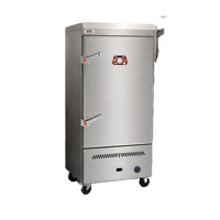 Machine à vapeur alimentaire à gaz 12 plateaux, chauffage rapide, poignée anti-brûlure, pour cantine, maïs et pommes de terre