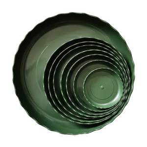 Wholesale High Quality Multiple Size Green Plastic Flower Pot Tray Round Plant Saucer For Home Garden