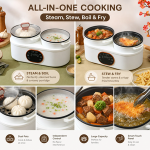 Nouveau modèle 2026 – Cuiseur à riz électrique double cuve à faible teneur <span class=keywords><strong>en</strong></span> sucre, intelligent et multifonctionnel, avec double fonction hot pot, idéal pour la cuisine moderne à domicile - Product Image 4