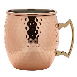 Increíble vaso sólido Tazas de metal 100% Material de cobre puro Alimentos pulidos Recubrimiento protegido seguro Beneficios para la salud del cobre - Product Image 1