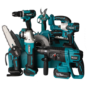 Nhà Máy Bán Hàng Trực Tiếp Không Chổi Than Pin Lithium Thiết Lập Không Dây Khoan Cờ Lê Góc Máy Xay Điện Búa Điện Công Cụ Thiết Lập - Product Image 2