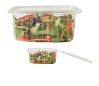 Emballages personnalisés, sûrs, jetables, recyclables, boîtes en plastique transparentes pour biscuits, gâteaux, pain, salades, emballages de boulangerie en PET avec couvercles