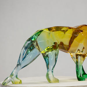 <span class=keywords><strong>รูป</strong></span>ปั้นเสือดาวเรซินใส<span class=keywords><strong>รูป</strong></span>สัตว์รูป<span class=keywords><strong>ทรง</strong></span><span class=keywords><strong>เรขาคณิต</strong></span>หลากสีของตกแต่งบ้านที่ทำด้วยมือเครื่องประดับทันสมัยหรูหรา - Product Image 6