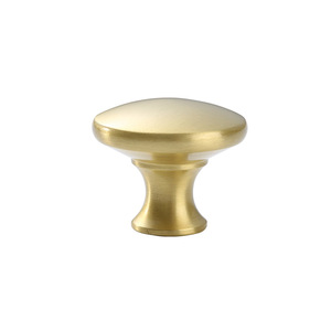 Jiehao Solid Brass Cabinet Knob Brushed Gold Finish Door Mount Hardware for Wardrobe Drawer - Product Image 1