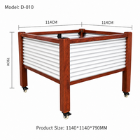 Jardinière en alliage d'aluminium pour l'extérieur, résistante à la corrosion, mobile, pour jardin, rue municipale, avec roues