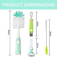 Ensemble de brosses de nettoyage pour biberons |   Nettoyant pour biberons et tétines en silicone sans BPA |   Conforme aux normes de l'UE et du Moyen-Orient