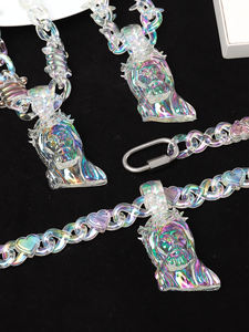 Collar con Colgante <span class=keywords><strong>de</strong></span> Cabeza <span class=keywords><strong>de</strong></span> Jesús Clásico, Joyería con Efecto Láser, Cadena <span class=keywords><strong>de</strong></span> Espinas Estilo Hip Hop, Cruz, Corazón, Eslabones <span class=keywords><strong>de</strong></span> Acero, Collar <span class=keywords><strong>de</strong></span> Jesús Acrílico para Hombre - Product Image 3