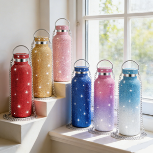 กระติกน้ำสแตนเลส 304 แบบมีไฟกระพริบ สำหรับสาวๆ ของขวัญเปิดเทอม - Product Image 3