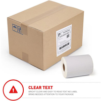 Label Printer Thermal 4x6 Roll, Perekat Kuat Tahan Air, Stiker Custom, untuk Belanja, Pengiriman, Promosi, Warna Custom