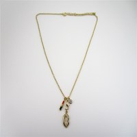 Collier tendance pour femme, coloré, avec chaîne à maillons de dessin animé, en alliage de zinc plaqué or 18 carats, orné de cristaux et de strass