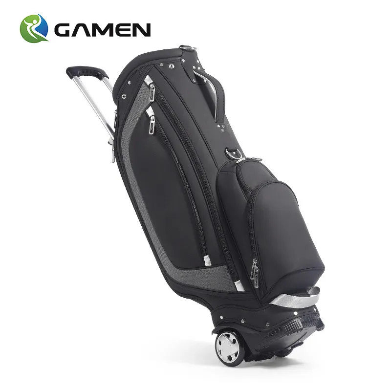 GAMEN golf bag staff cover waterproof carry sunday clubs cart pu custom leather travel tour stand golf bags for men