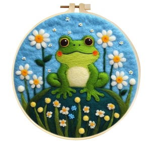 Patrón de Fieltro de Algodón con Diseño de Flores, Animales y Paisajes, Hecho a Mano para Crochet, Bordado y Manualidades, Decoración del Hogar, Marca XIXI - Product Image 2