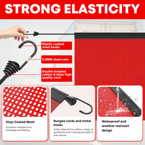 1818 inç boy uyarı işaretleri kanca emniyet uyarı bayrağı Mesh emniyet bayrağı uyarı işareti ile vinil ve Bungee kordon - Product Image 2