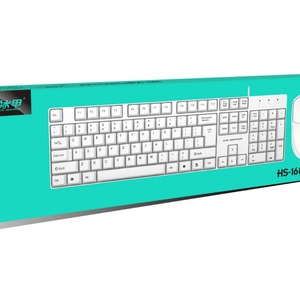 Ice Armor HS168 White Wired <b>Keyboard</b> <b>Mouse</b> <b>Combo</b> 104 Keys English Business Office Use - Product Image 2