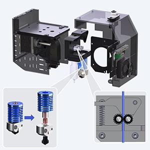 X-CF โปรเกรดอุตสาหกรรมเครื่องพิมพ์3D คาร์บอนไฟเบอร์แกนหัวฉีดมอเตอร์หัวฉีดรองรับ PLA สำหรับการก่อสร้างหรือใช้ในบ้าน - Product Image 5