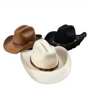 Chapeau en polyester de luxe style old school, haute qualité, personnalisable, vintage western, unisexe, pour le voyage et les loisirs en extérieur - Product Image 4