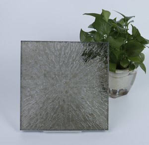 Panneau de verre décoratif gaufré à motif gris, polyvalent pour les cloisons intérieures et la décoration de meubles - Product Image 6