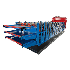 Koudrolvormmachine voor het maken van <span class=keywords><strong>2026</strong></span> nieuwe drielaagse golfplaten dakpanelen - Product Image 6