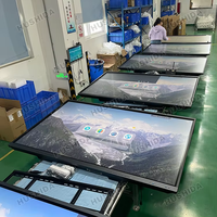 Tableau interactif intelligent HUSHIDA 4K Android/Windows OPS 85 pouces, écran tactile multipoint, tableau blanc interactif, ordinateur pour l'enseignement