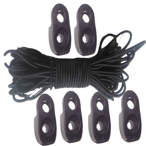 Accesorio para kayak, cuerda de nailon de 6 mm, color negro, con clips para cuerda, para uso en exteriores en canoas y kayaks - Product Image 2