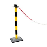 Poteau de signalisation en plastique, sécurité routière, localisateur de stationnement fixe, barricade, piquet de sol, chaîne de suspension mobile, tige de route