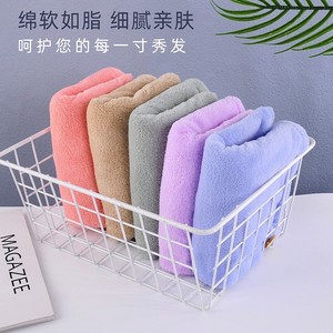 Gorro para secar el cabello de lana coral de 25x60 cm, toalla absorbente de secado rápido para cabello largo - Product Image 2