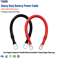 Câble de batterie robuste 2-6AWG en cuivre étamé, faisceau de câblage en PVC silicone, cosses de câble d'alimentation pour onduleur, VR, solaire, marine, moto