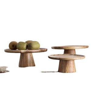 Plateau en bois d'acacia poli, cuisine, salon, fruits, en-cas, sushi, gâteau, <span class=keywords><strong>dessert</strong></span>, présentation, plateau de service multifonctionnel, moderne - Product Image 5
