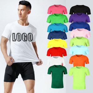 T-<span class=keywords><strong>shirt</strong></span> in poliestere 100% personalizzabile all'ingrosso, a trama semplice, per <span class=keywords><strong>sport</strong></span>, palestra, corsa, ad asciugatura rapida, da uomo - Product Image 1