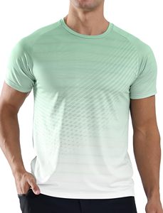 High Quality Running Sport Slim Fit Bodybuilding Mens T Shirt Customized Logo Polyester Quick Dry Gym Sport Mens T Shirts F00 - Product Image 5