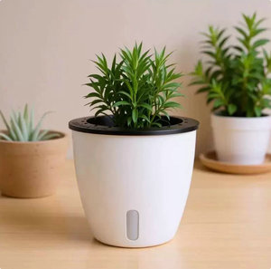 Système d'auto-arrosage écologique pour l'intérieur et l'extérieur, pot de plante personnalisé blanc, <span class=keywords><strong>grand</strong></span> pot <span class=keywords><strong>en</strong></span> plastique pour faire pousser des légumes et des fruits dans le jardin - Product Image 1
