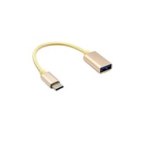 Câble adaptateur OTG en alliage d'aluminium Type-C vers USB pour connecter des clés USB aux smartphones et tablettes