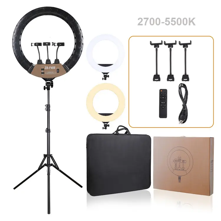 Kaliou High quality led selfie ring light 22 inch for ring light photography streaming video tiktok hair salon