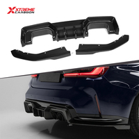 Diffuseur de pare-chocs arrière en fibre de carbone sèche XTREME style AD, lèvre de pare-chocs arrière, séparateur latéral inférieur, kit carrosserie pour BMW M3 M4 G80 G82 G81 G83
