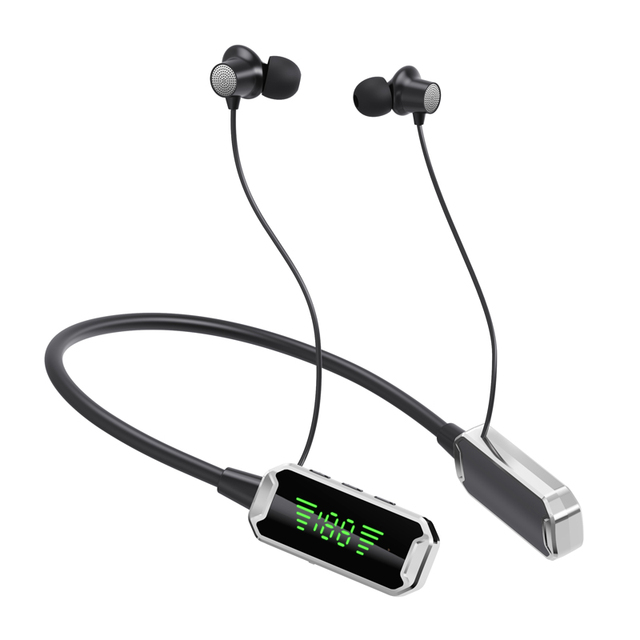 Premium Selection Wireless Neckband for BT Earphones with Color Screen Microphone Live Streaming Noise Cancellation