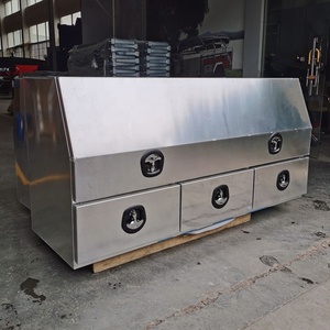 1450x600x850Aluminium Toolbox Full Side Open 2Drawers Ute Truck Tool box storage