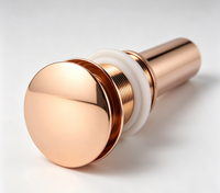 Bonde de lavabo universelle de luxe moderne en laiton massif, anti-fuite, finition or rose, pour salle de bain
