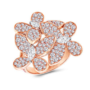 F615 Anello di Lusso da Donna in Oro Bianco con Diamante Taglio Marquise Colore D Naturale Gioielli da Matrimonio - Product Image 2