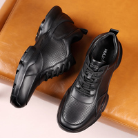 Nouvelles Chaussures Décontractées Confortables en Cuir de Vachette de Qualité Supérieure, Première Couche de Cuir Véritable, Chaussures de Bureau Noires pour Homme, Meilleure Qualité de Marque
